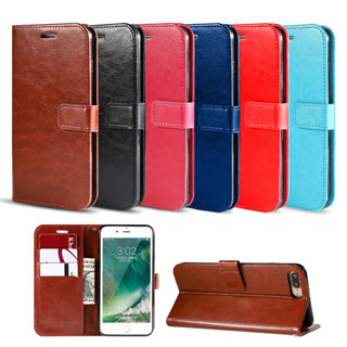 เคสโทรศัพท์มือถือหนัง ฝาพับ พร้อมช่องใส่บัตร ขาตั้งวาง สไตล์คลาสสิก สําหรับ HUAWEI P20 ENJOY 8 HONOR 10 8C PLAY 7 NOVA 3 8X PLUS