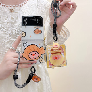 Loopy เคสโทรศัพท์มือถือ PC แบบแม่เหล็กดูดไร้สาย ลายการ์ตูนน่ารัก สําหรับ Samsung Z Filp 5 4 3