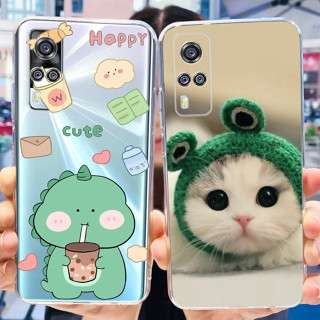 เคสโทรศัพท์มือถือ ซิลิโคนนุ่ม TPU ลายไดโนเสาร์ แมวน่ารัก สําหรับ Vivo Y51(2020) V2030 Y51a 2021 V2031 Y51s 2020 V2002A