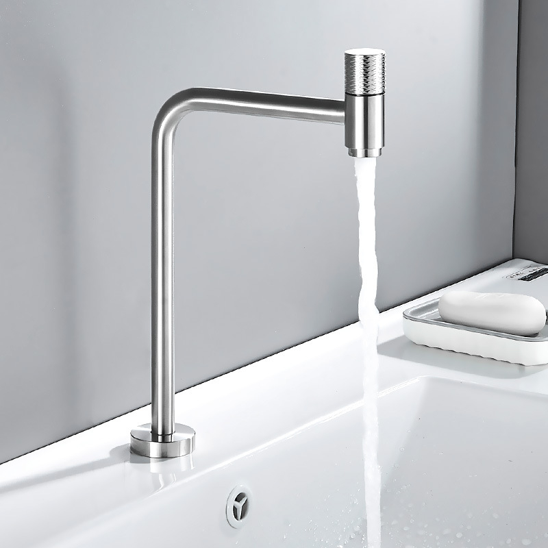 ก๊อกน้ําสแตนเลส เกรด 304 หมุนได้ สําหรับอ่างล้างจาน ห้องน้ํา ห้องครัว