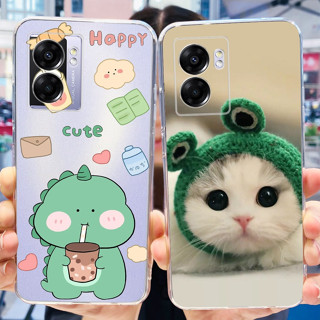 เคสโทรศัพท์มือถือ ซิลิโคนนุ่ม TPU ลายไดโนเสาร์ แมวน่ารัก สําหรับ Realme Narzo 50 5G RMX3572 Narzo50 4G RMX3286