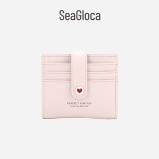 Seagloca ใหม่ กระเป๋าสตางค์ ใส่บัตรได้หลายใบ ลายหัวใจ แฟชั่นสําหรับผู้หญิง No.1446