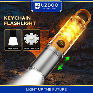 Uzboo ไฟฉาย Led IP55 ซูมได้ กันน้ํา ชาร์จ USB อเนกประสงค์