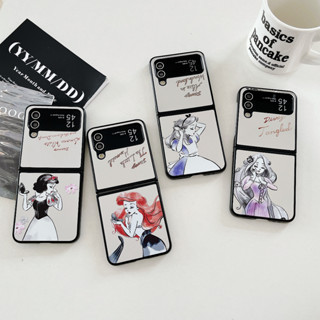 เคสโทรศัพท์มือถือ ลายการ์ตูนเจ้าหญิงดิสนีย์น่ารัก หรูหรา สําหรับ Samsung Z Filp 5 4 3