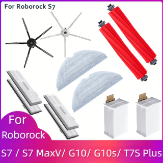 Roborock S7 S7 MaxV G10 G10s T7S Plus อุปกรณ์เสริมเครื่องดูดฝุ่นหุ่นยนต์ของ แปรงหลัก แปรงด้านข้าง กรอง ผ้าขี้ริ้ว ถุงเก็บฝุ่น