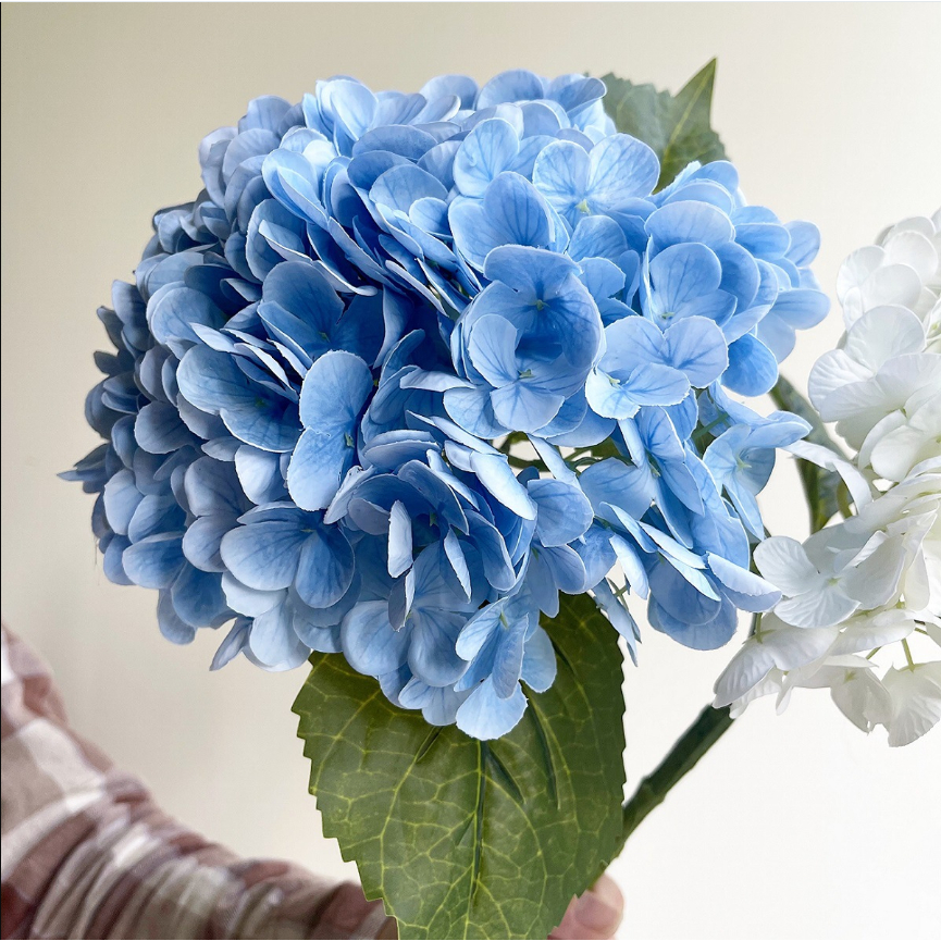 ช่อดอกไม้ประดิษฐ์ พลาสติก 3 มิติ สีฟ้า ล้างทําความสะอาดได้ สําหรับตกแต่งบ้าน งานแต่งงาน - รูปที่ 3