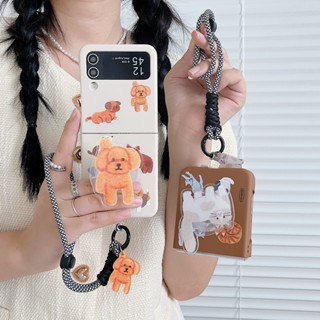 เคสโทรศัพท์มือถือซิลิโคน ลายการ์ตูนสุนัข แมวน่ารัก สําหรับ Samsung Z Filp 5 4 3