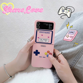 เคสโทรศัพท์มือถือ ซิลิโคนเหลว ลายเกมคอนโซลน่ารัก สร้างสรรค์ สําหรับ Samsung Z Filp 4 3