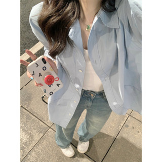 High quality casual loose fitting long sleeved shirt for women