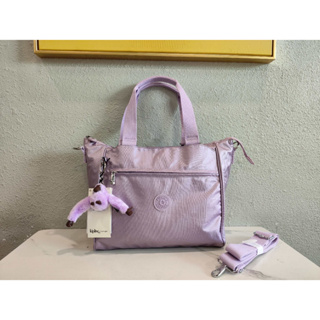 Kipling k13152 กระเป๋าถือ กระเป๋าสะพายไหล่ ทรงเมสเซนเจอร์ ถอดออกได้ ขนาดกลาง สีม่วงกล้วยไม้