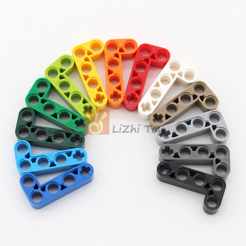 10pcs Thick Liftarm ดัดแปลง Bent หนา L-Shape 2 x 4 อิฐรุ่น Building Blocks เทคโนโลยีอะไหล่ของเล่นเด็กเข้ากันได้กับ 32140 อุปกรณ์เสริมผสม Mechanical