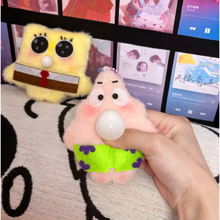 พวงกุญแจ จี้ตุ๊กตาการ์ตูน Spongebob Squarepants Patrick Star น่ารัก แฮนด์เมด diy