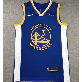 เสื้อกีฬาบาสเก็ตบอล ปักลาย Golden State Warriors 3 Chris Paul สีฟ้า สําหรับผู้ชาย 2023