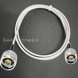 อะแดปเตอร์เชื่อมต่อสายเคเบิล RG316 N ตัวผู้ เป็น N ตัวผู้ RF Coaxial 10 15 20 30 50 ซม. 1 2 3 5 10 15 ม. สีขาว 1 ชิ้น