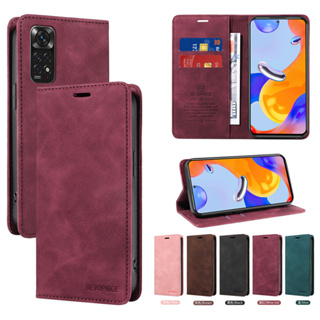 เคสโทรศัพท์มือถือ แบบฝาพับ พร้อมช่องใส่บัตร สําหรับ Xiaomi Redmi Note 11 Pro 11s 10 10s 10c A1 A2+