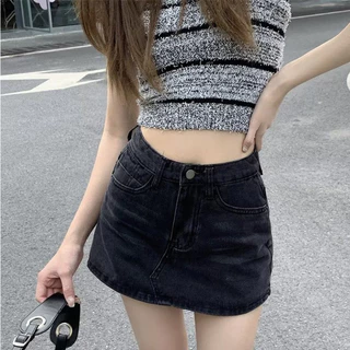Rommers S-6XL ผู้หญิง กระโปรง เอวสูง A-line กระโปรง ย้อนยุค กางเกงขาสั้น