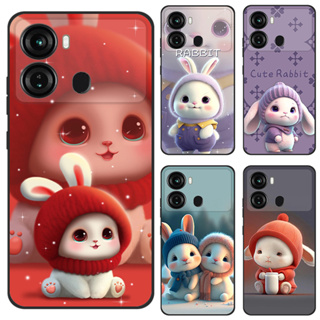 เคส Itel P40 Case การ์ตูน Cute Rabbit Soft TPU เคสซิลิโคน โทรศัพท์มือถือ เคส