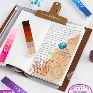 Long Gradient Candy-Colored Inkpad DIY Gradient Multi-Color Stamp Pad เด็กนิ้วมือภาพวาดขนาดเล็ก Inkpad 10 รุ่น