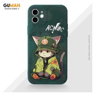 GUMAN เคสไอโฟน เคสซิลิโคนนุ่มกันกระแทกลายการ์ตูนน่ารักตลก เคสโทรศัพท์ สีดำ Compatible for iPhone 15 14 13 12 11 Pro Max SE 2020 X XR XS 8 7 6 6S Plus xsmax 6splus 7plus 8plus พลัส XYM2435