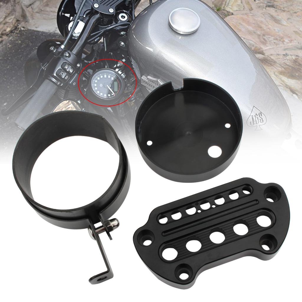 เครื่องมือรถจักรยานยนต์ Speedometer ฝาครอบตําแหน่งด้านข้างเหมาะสําหรับ Harley Sportster XL 1200 883 Forty-Eight Seventy-Two 48 72