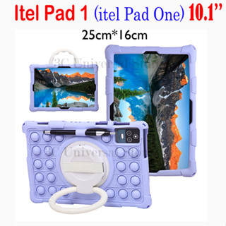 เคสแท็บเล็ต กันกระแทก หมุนได้ 360 องศา พร้อมแหวนขาตั้ง หลากสี สําหรับ Itel Pad 1 Pad1 10.1 10.1 นิ้ว