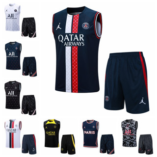 เสื้อกีฬาแขนสั้น ลายทีมชาติฟุตบอล PSG Jersey Sets Paris Saint-Germain ปี 2023-24