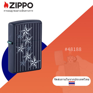 Zippo ไฟแช็ก เนื้อแมตต์ ลายธงอเมริกัน นกอินทรีย์ 48188