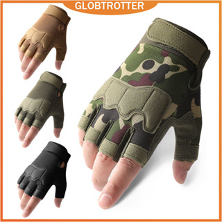 Globetrotter COD【สินค้าเฉพาะจุด】ถุงมือยุทธวิธี ผู้ชาย ถุงมือครึ่งนิ้ว ถุงมือรถจักรยานยนต์ ถุงมือกันลื่น ถุงมือคอมแบท คุณภาพสูง ถุงมือมอเตอร์ไซค์ แบบครึ่งนิ้ว