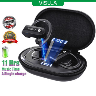 หูฟังบลูทูธไร้สาย พร้อมไมโครโฟน VISLLA S7 HiFi CVC 8.0 กันน้ํา ตัดเสียงรบกวน สําหรับเล่นกีฬา