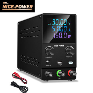 Nice-power พาวเวอร์ซัพพลาย DC ปรับได้ 30V 10A พร้อมเอนโค้ดเดอร์ จอแสดงผล LED 4 หลัก พอร์ต USB 5V 2A