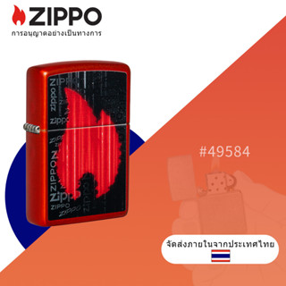 ไฟแช็ก Zippo กันลม สีแดง 49584