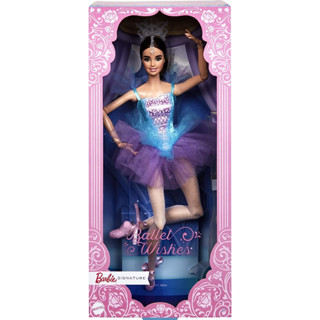 Barbie Signature Doll, Ballet Wishes Posable Brunette with Ballerina Costume, Tutu, Tiara and Pointe Shoes HCB88 รองเท้าบัลเล่ต์ เครื่องแต่งกายตุ๊กตาบาร์บี้ HCB88