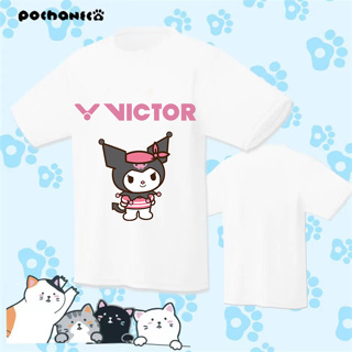 ใหม่ ชุดกีฬา เสื้อเทนนิส พิมพ์ลายการ์ตูน Kuromi ระบายอากาศ แห้งเร็ว ดูดซับเหงื่อ สวมใส่สบาย เหมาะกับฤดูร้อน สําหรับผู้ชาย และผู้หญิง 2023