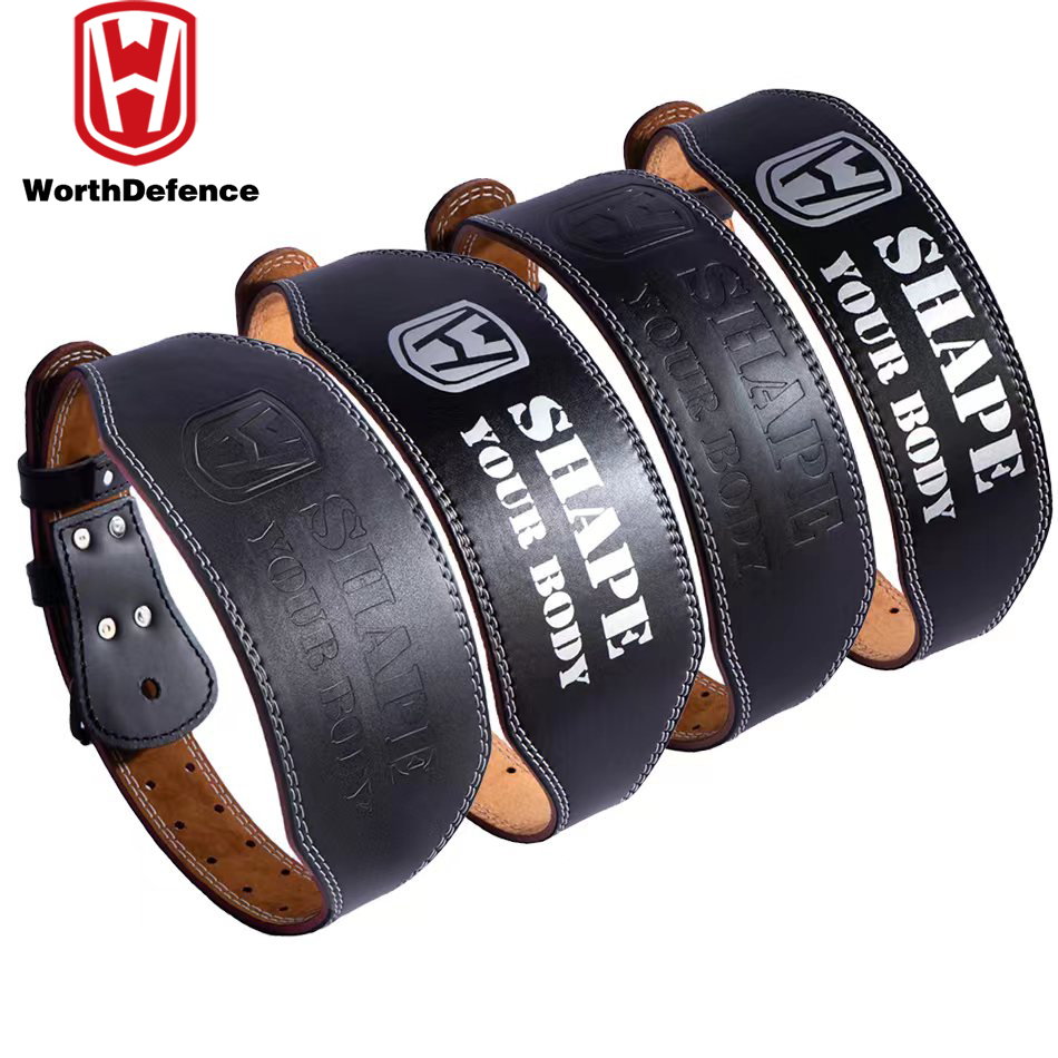 Worthdefence เข็มขัดยกน้ําหนัก หนัง PU กว้าง 10 ซม. 15 ซม. สําหรับผู้ชาย ออกกําลังกาย ยิม ฟิตเนส