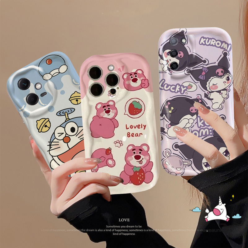 เคสโทรศัพท์มือถือ ขอบโค้ง ลายการ์ตูนโดราเอมอน 3D น่ารัก สําหรับ Samsung A24 A50 A14 A50s A11 A13 A12 A23 A04 A04s A21s A51 A30s A31 A10s A03s A32 A03 A52 A52s A20 A02s A30 M01s A20s