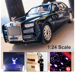 🔥รุ่นอัพเกรด🔥โมเดลรถยนต์ สเกล 1: 24/1:32 Royce Phantom 2020 พร้อมไฟ เสียง วิ่ง