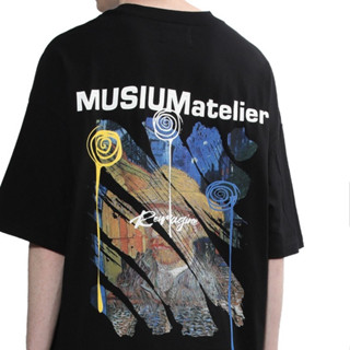 เสื้อยืดแขนสั้น พิมพ์ลาย Musium DIV แฟชั่นฤดูร้อน สําหรับคู่รัก 2023