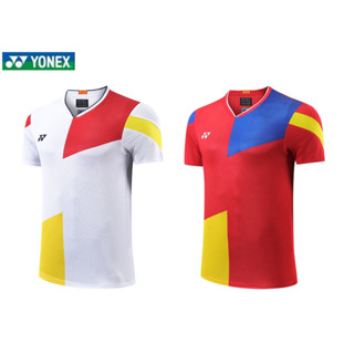 Yonex2023 ใหม่ เสื้อกีฬาแขนสั้น ระบายอากาศ แห้งเร็ว สําหรับฝึกแบดมินตัน