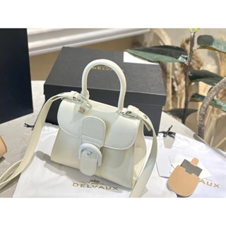 *kaiyin* Delvaux ใหม่ กระเป๋าถือ กระเป๋าสะพายไหล่ สะพายข้าง ลายโลโก้บล็อกสี สวยหรู แฟชั่นคลาสสิก 2023