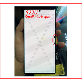 หน้าจอสัมผัส LCD 6.8 นิ้ว พร้อมสายจุดสีดํา แบบเปลี่ยน สําหรับ S22 Ultra 5G LCD S908 S908B S908U