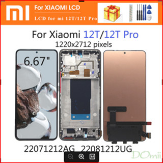 ของแท้ 100% หน้าจอสัมผัส LCD 6.67 นิ้ว แบบเปลี่ยน สําหรับ Xiaomi Mi 12T Mi12T Pro Mi 12T Pro