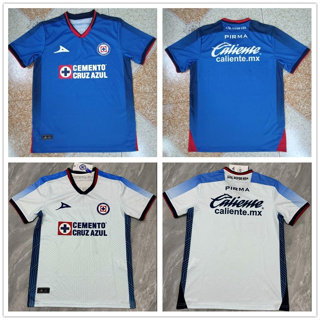 เสื้อกีฬาแขนสั้น ลายทีมชาติฟุตบอล Cruz Azul Home and Away Fan Edition 2023 2024 ไซซ์ S-4XL เกรด AAA