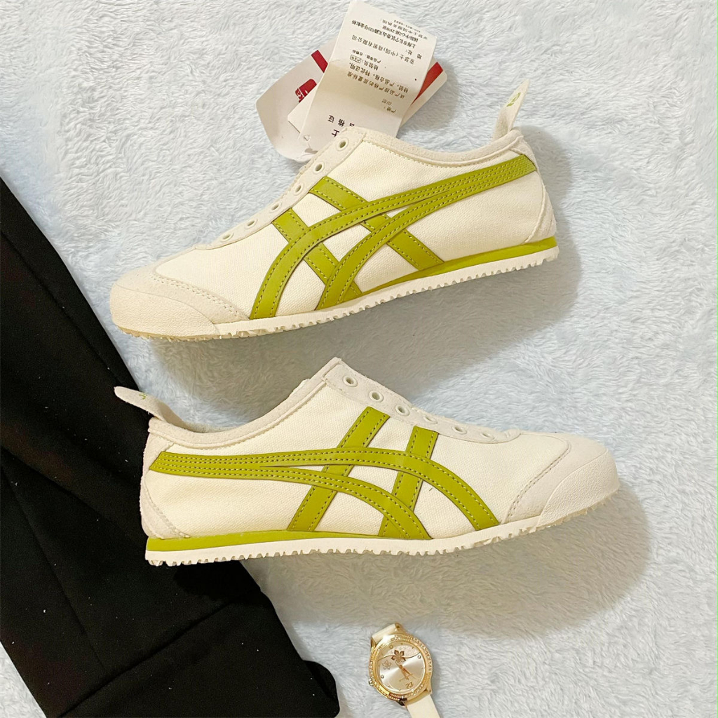 Onitsuka Mexico 66 SLIP ON รองเท้าผ้าใบสีใหม่รองเท้าวิ่งลําลองรองเท้าผู้ชายผู้หญิง