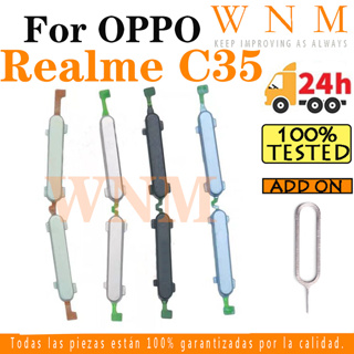 ปุ่มเปิดปิด ด้านข้าง และปุ่มปรับระดับเสียง แบบเปลี่ยน สําหรับ OPPO Realme C35 RMX3581 RMX3623