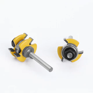LAVIE 2 ชิ้น 6 มิลลิเมตร 1/4 "Shank ลิ้น & Groove Router Bits 3/4 "3 ฟัน T-shape Tenon Milling Cutter สําหรับไม้เครื่องมืองานไม้