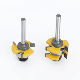 LAVIE 2 ชิ้น 6 มิลลิเมตร 1/4 "Shank ลิ้น & Groove Router Bits 3/4 "3 ฟัน T-shape Tenon Milling Cutter สําหรับไม้เครื่องมืองานไม้