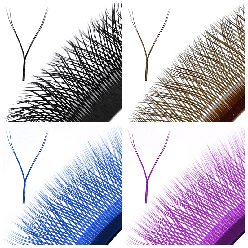 Yy ขนตาปลอมขยายดวงตา แบบสองหัว เนื้อแมตต์ สีดําธรรมชาติ 0.10 มม. - รูปที่ 2