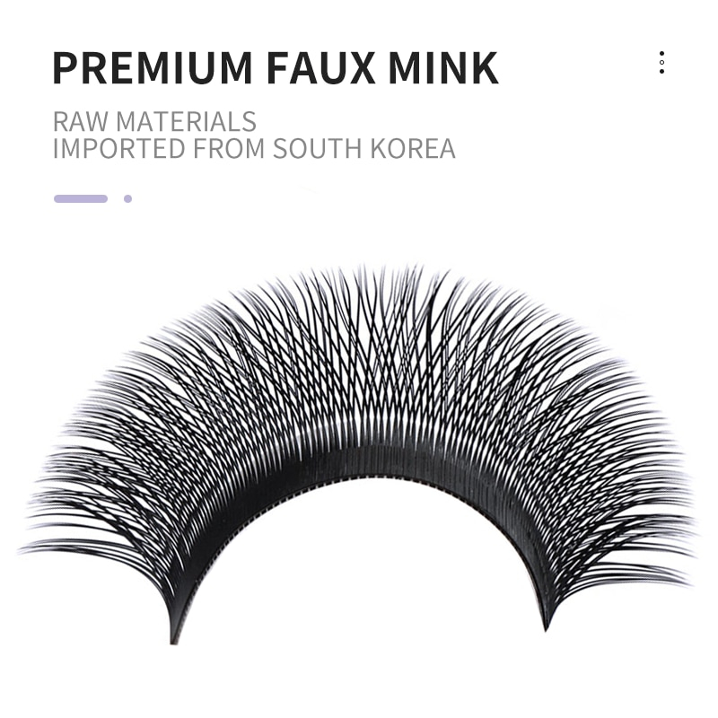 Yy ขนตาปลอมขยายดวงตา แบบสองหัว เนื้อแมตต์ สีดําธรรมชาติ 0.10 มม. - รูปที่ 3