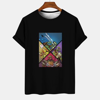 เสื้อยืดแขนสั้น พิมพ์ลายภาพยนตร์นินจาเต่า สําหรับผู้ชาย