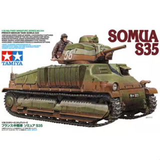 Tamiya ชุดโมเดลรถถัง ขนาดเล็ก 1/35 No.344 SOMUA S35 35344